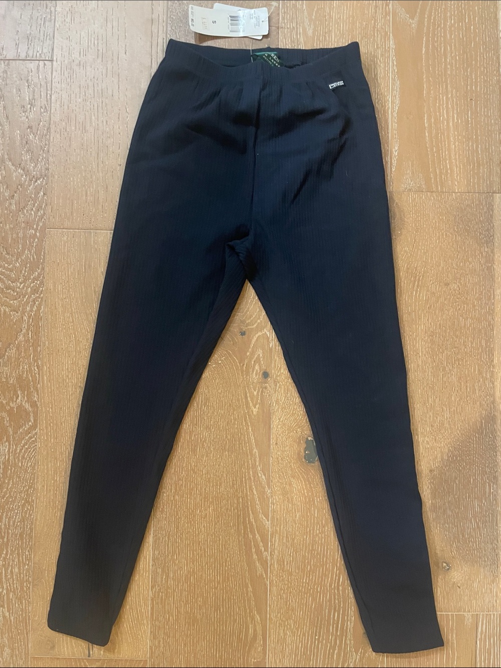 Ralph Lauren Black Ribbed Jogger Pants